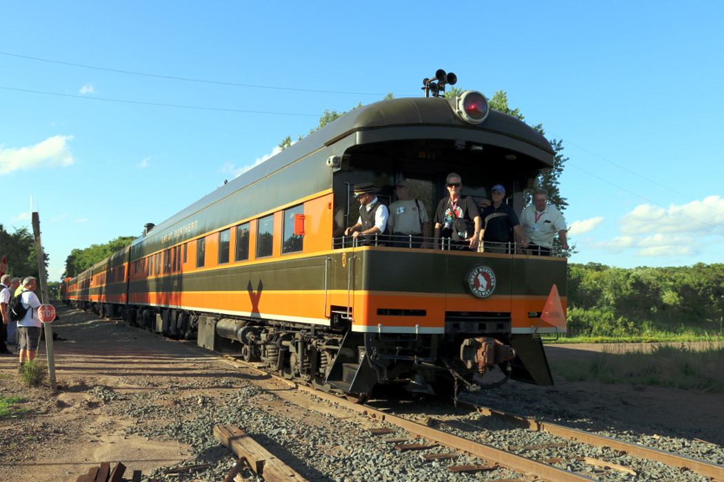Enjoying the back platform of GN A-11