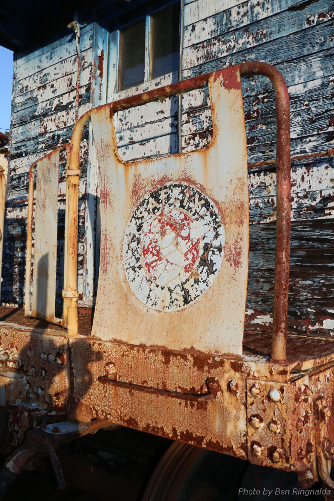 The Great Northern “Safety First” logo is still visible on the rear platform.